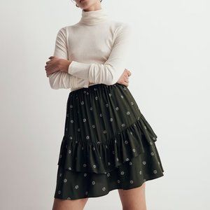 NWT Madewell Pull-On Ruffle Tiered Mini Skirt